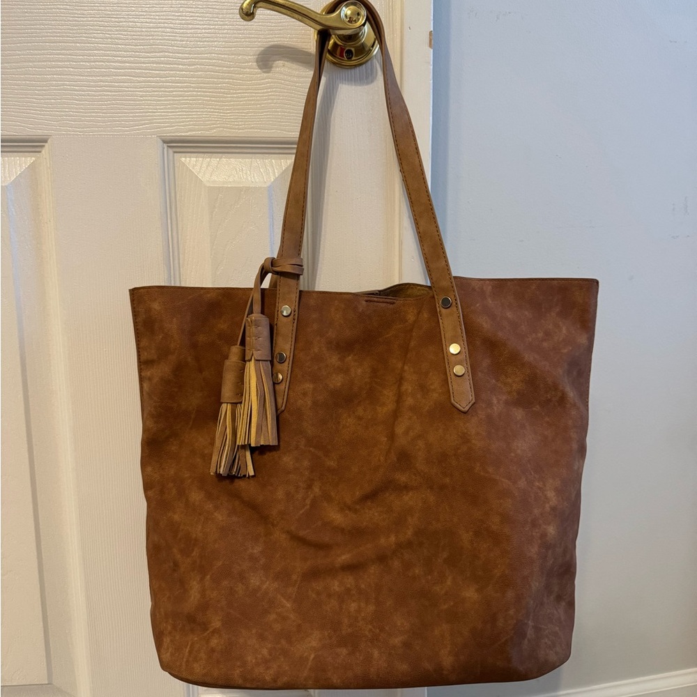 Brown Leather Tote Bag